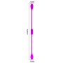 Гибкий вибростимулятор для пар PRETTY LOVE Dream Lover's Whip, фиолетовый, 65.5 х 3.2 см