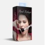 Кляп силиконовый Feral Feelings Silicon Ball Gag White/Black, белый ремень, черный шарик
