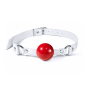 Кляп силиконовый Feral Feelings Silicon Ball Gag White/Red, белый ремень, красный шарик