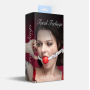 Кляп силиконовый Feral Feelings Silicon Ball Gag White/Red, белый ремень, красный шарик