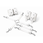 Набор для БДСМ Feral Feelings BDSM Kit 3 White, наручники, поножи, крестовина