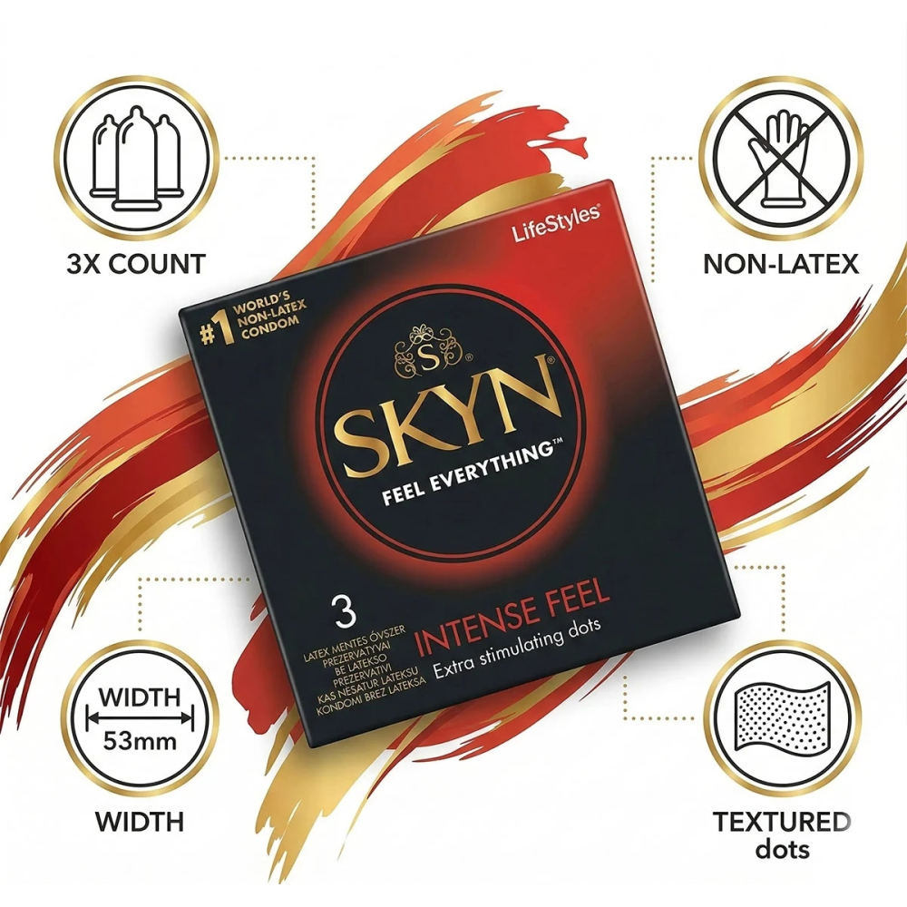 Презерватив SKYN Intense Feel безлатексний (полізопрен), 3 шт