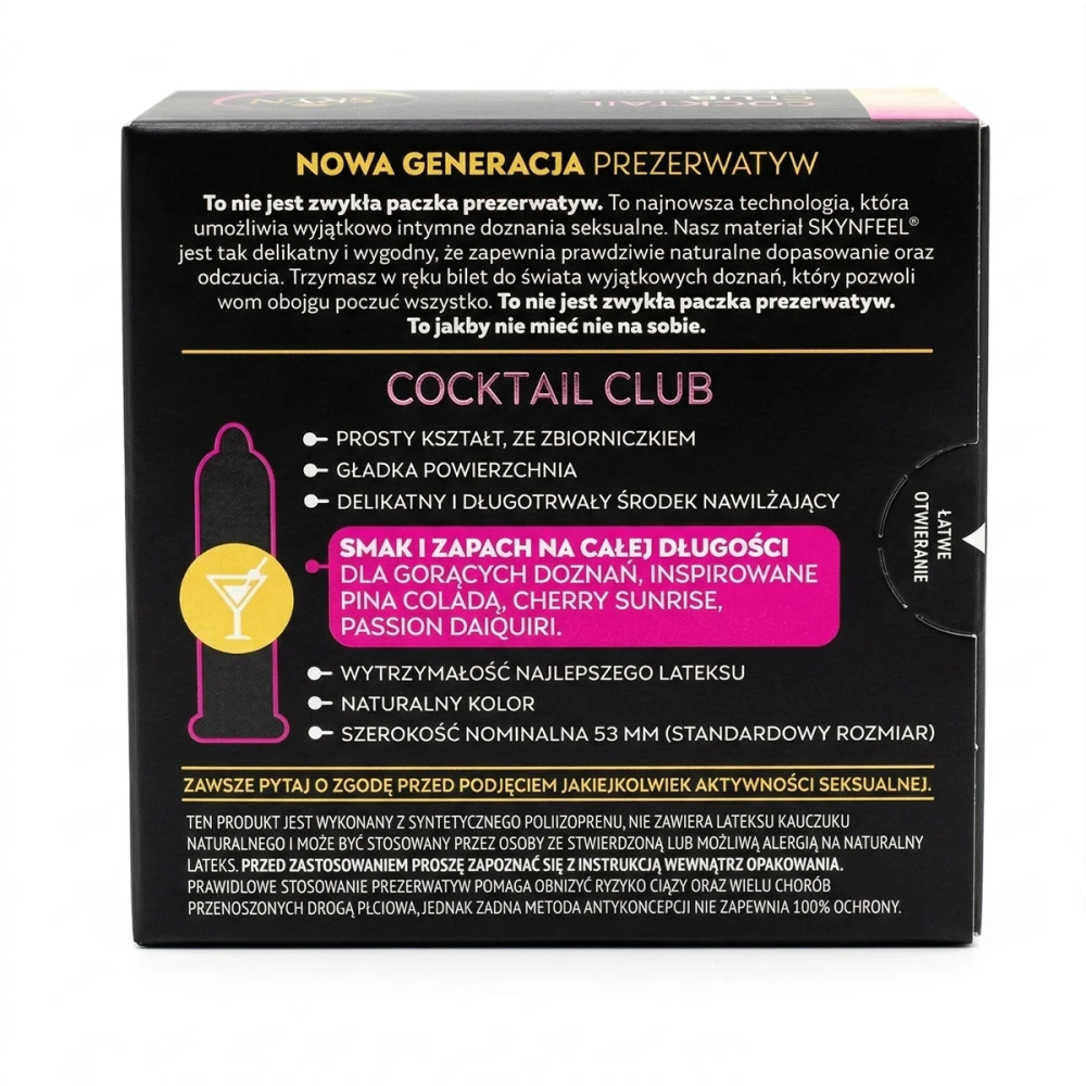 Презервативы SKYN Cocktail безлатексные (полиизопрен), 3 шт