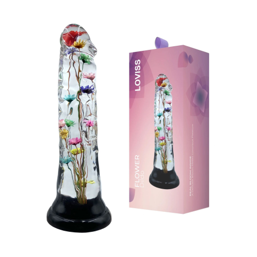 Дилдо Loviss Helichrysum Dildo, настоящие цветки бессмертника внутри