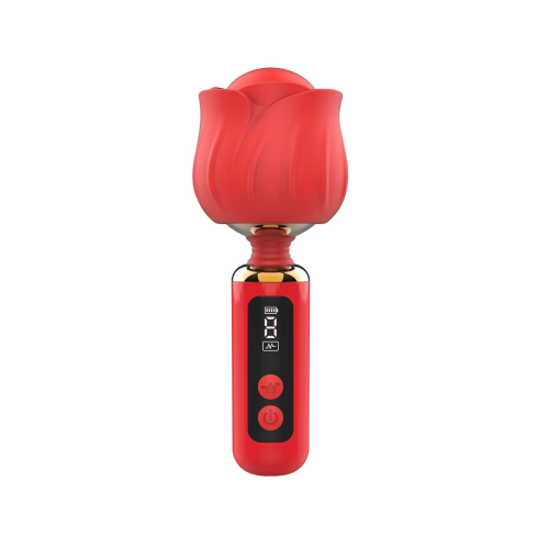 Вибромассажер Loviss Rose Mini Massage Wand Vibrator, головка в виде розы, 9 режимов