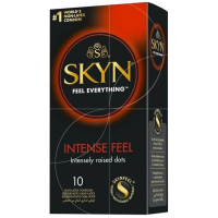 Презервативы с рельефом Skyn Intense Feel, безлатексные (полиизопрен), 10 шт