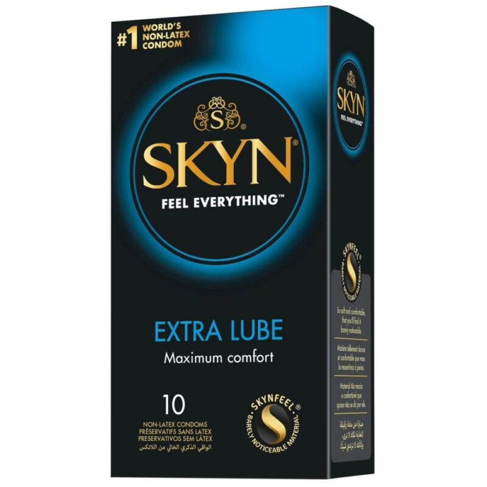 Безлатексные премиум-презервативы SKYN Extra Lube 10 шт, на 40 % больше смазки