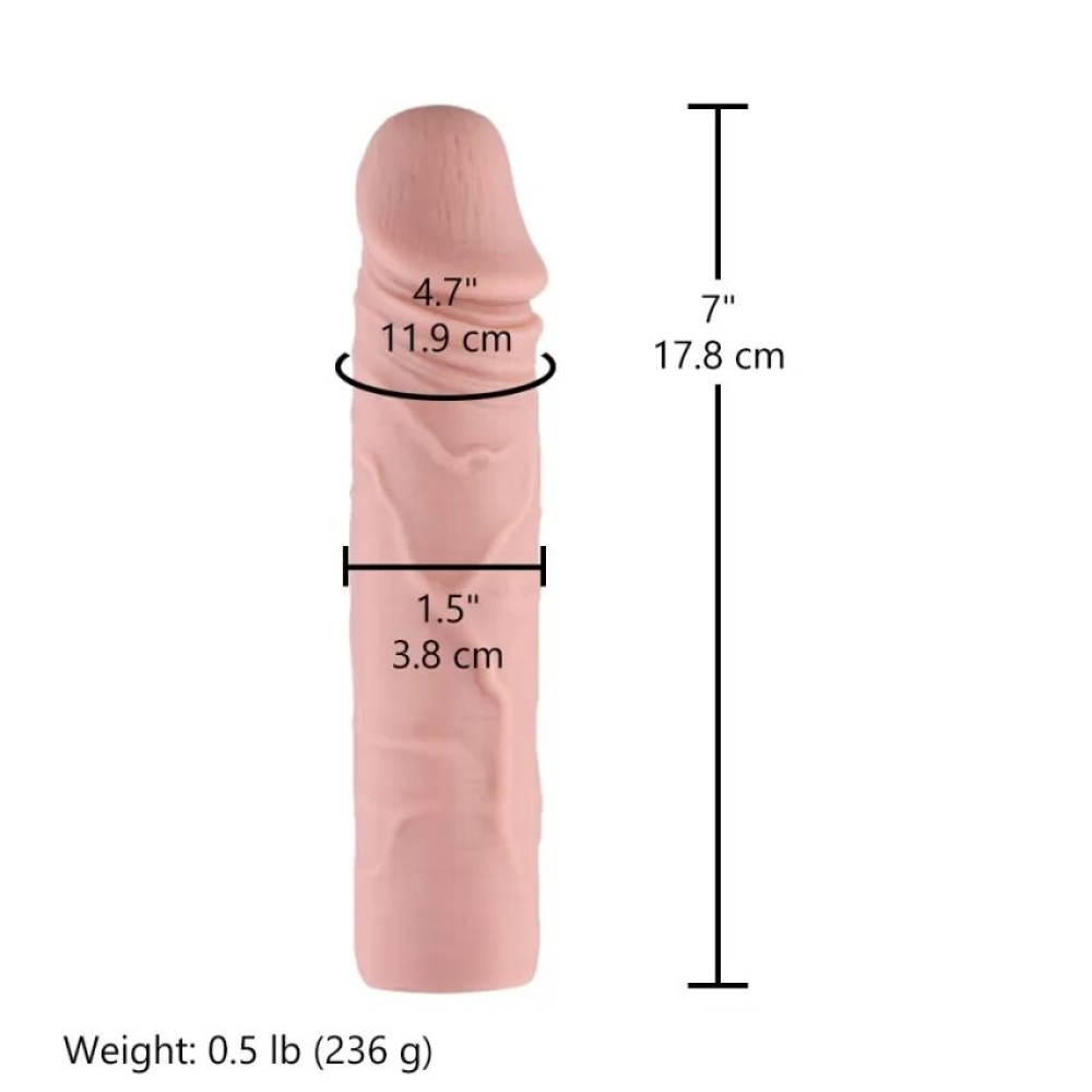 Силиконовый фаллоимитатор для секс-машин Hismith 7" Silicone Dildo, система KlicLok