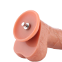Фаллоимитатор для секс-машин Hismith 8.25" Dual-density dildo with veins, система KlicLok