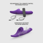 Вибронасадка для страпона с вакуумной стимуляцией Strap-On-Me Multi Orgasm Dildo S Purple