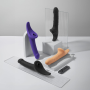 Вибронасадка для страпона с вакуумной стимуляцией Strap-On-Me Multi Orgasm Dildo S Purple