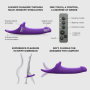 Вибронасадка для страпона с вакуумной стимуляцией Strap-On-Me Multi Orgasm Dildo M Purple