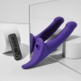 Вибронасадка для страпона с вакуумной стимуляцией Strap-On-Me Multi Orgasm Dildo L Purple