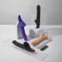 Вибронасадка для страпона с вакуумной стимуляцией Strap-On-Me Multi Orgasm Realistic Dildo M Vanilla