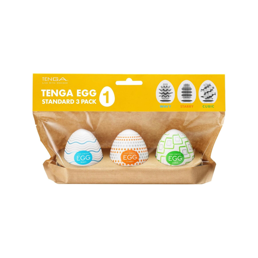 Набор мастурбаторов-яиц Tenga Egg Standard 3 Pack 1 (Wavy, Starry, Cubic)
