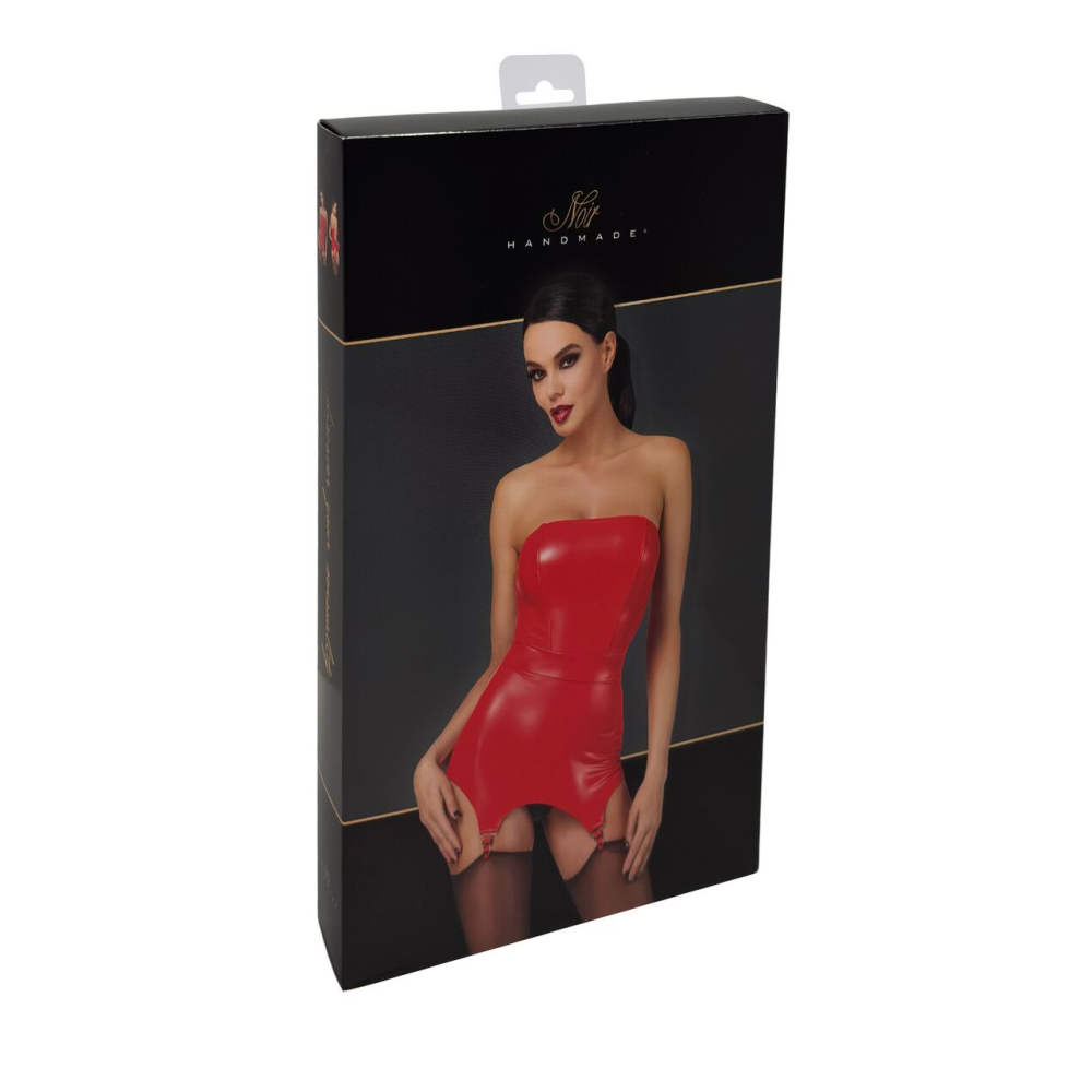 Корсет с подвязками для чулок Noir Handmade F368 Bombshell Fierce Corset-belt Red XL