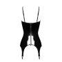 Корсет с подвязками для чулок Noir Handmade F381 Dominae Venom PVC corset-belt XL