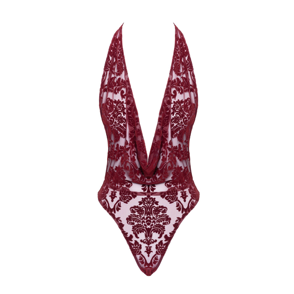 Боди Noir Handmade F386 Kink Royal cascade bodysuit S
