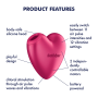 Вакуумный стимулятор-сердечко с вибрацией Satisfyer Cutie Heart Battery Series