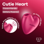 Вакуумный стимулятор-сердечко с вибрацией Satisfyer Cutie Heart Battery Series