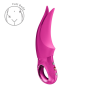 Вибратор для клитора Fun Factory VOLTA Magenta, гибкий двойной кончик