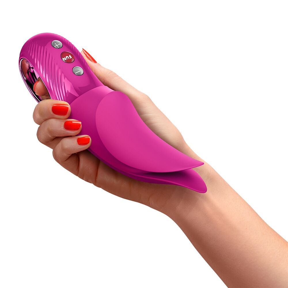 Вибратор для клитора Fun Factory VOLTA Magenta, гибкий двойной кончик