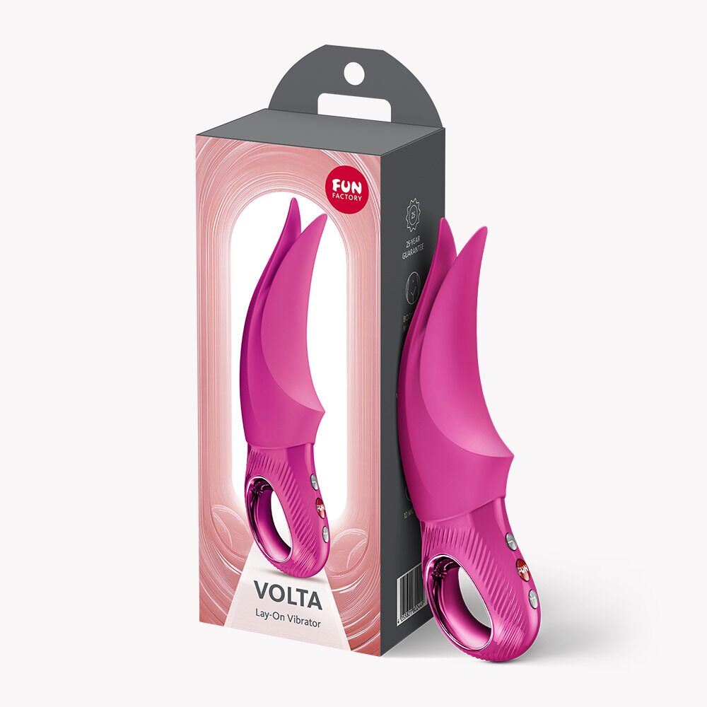 Вибратор для клитора Fun Factory VOLTA Magenta, гибкий двойной кончик