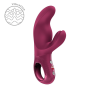 Вибратор-кролик Fun Factory MISS BI Wine Red, 2 независимых мотора, диаметр 4,2 см