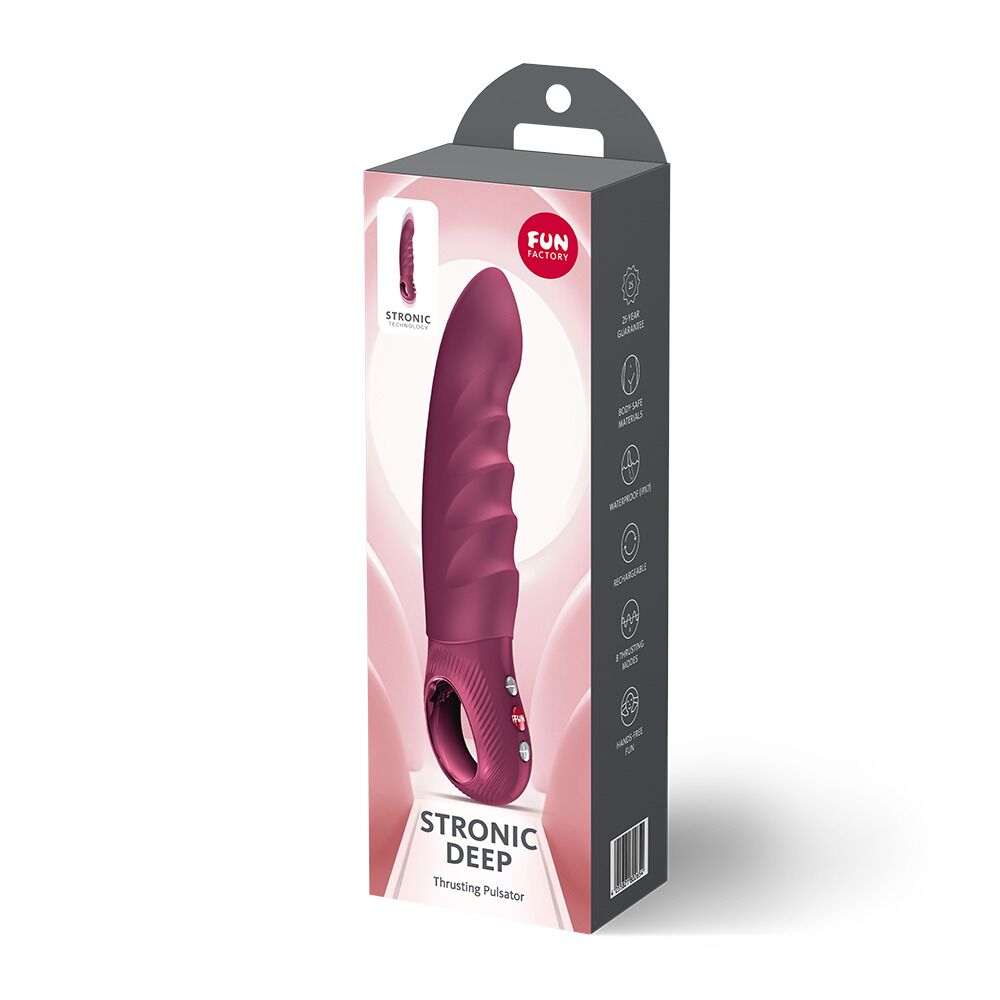 Пульсатор Fun Factory Stronic Deep, Wine Red, 8 режимов работы, перезаряжаемый