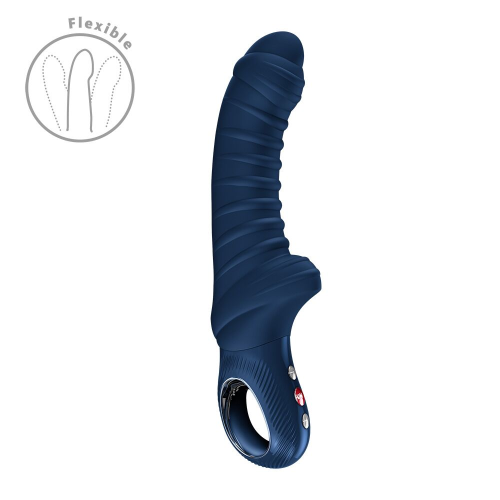 Вибратор для точки G Fun Factory TIGER Nightblue, ребристый, подходит для анальной стимуляции