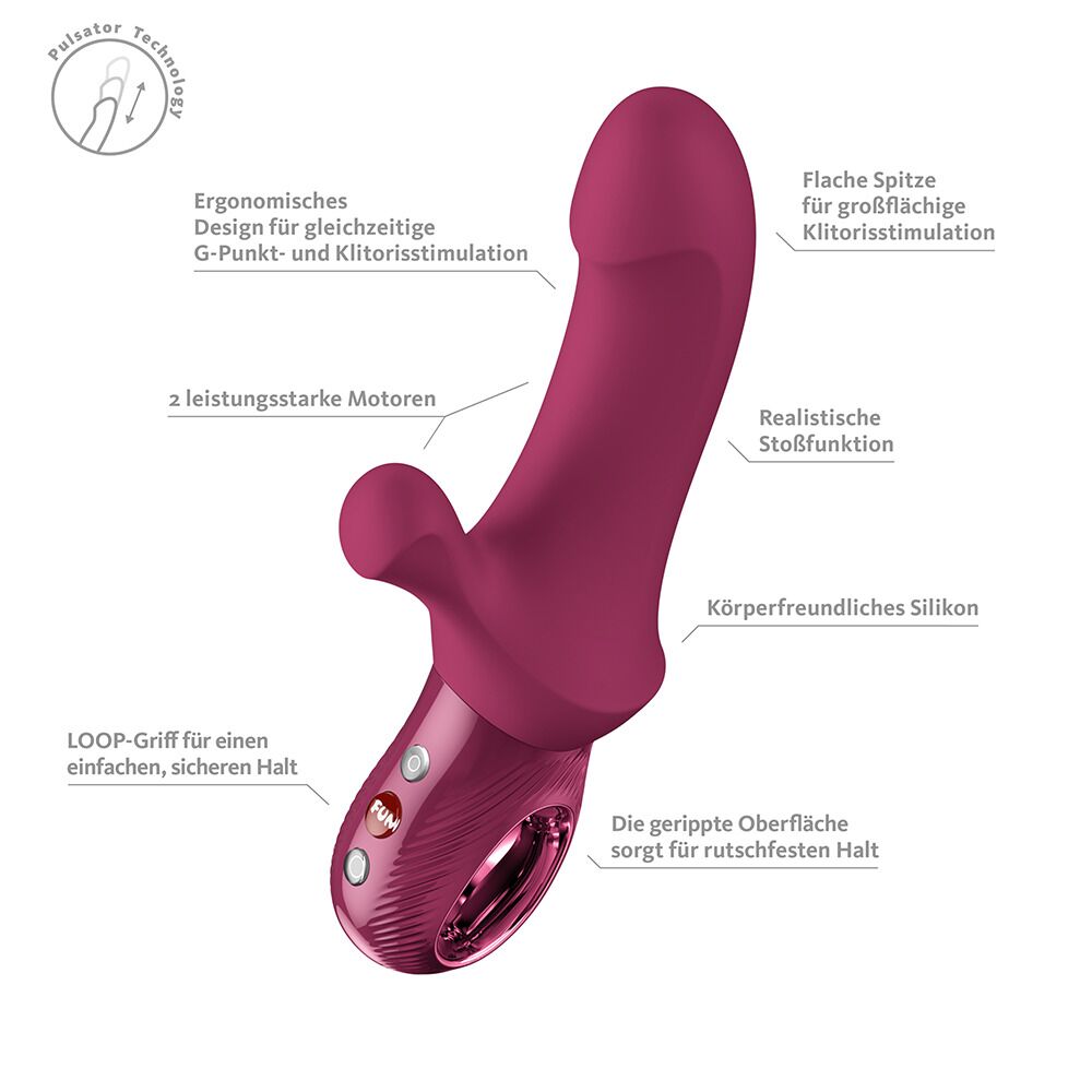 Пульсатор Fun Factory Bi Stronic Curve Wine Red
