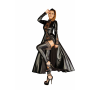 Платье-плащ с мокрым эффектом Noir Handmade F128C Powerwetlook gown coat, M (мятая упаковка!!!)