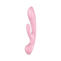 Двусторонний вибратор-кролик Satisfyer Triple Oh Pink (мятая упаковка!!!)