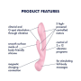 Двусторонний вибратор-кролик Satisfyer Triple Oh Pink (мятая упаковка!!!)