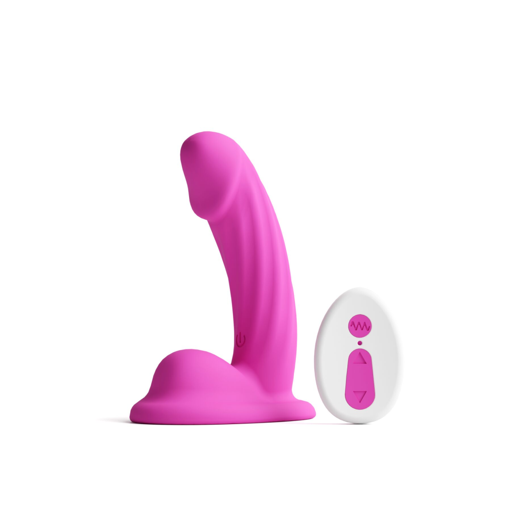 Дилдо с вибрацией NS Novelties Colours - Curve - Vibrating - 5" Dildo - Pink