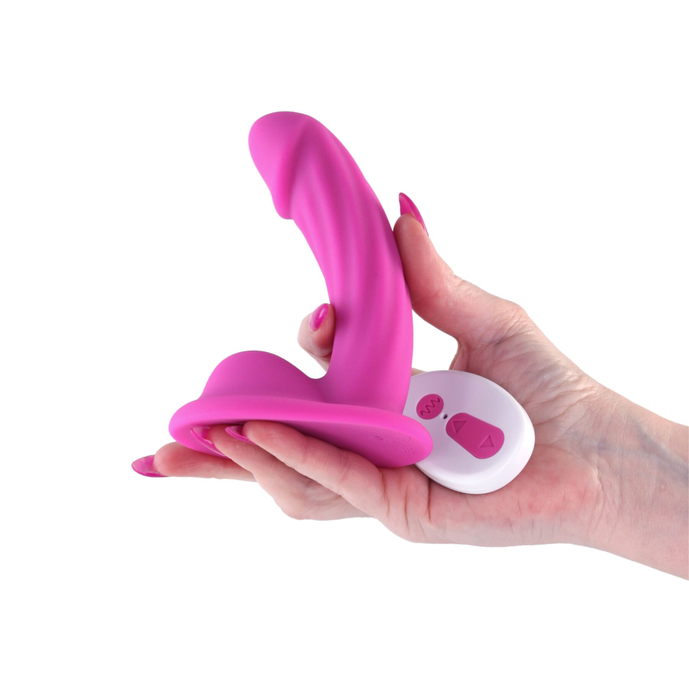 Дилдо с вибрацией NS Novelties Colours - Curve - Vibrating - 5" Dildo - Pink
