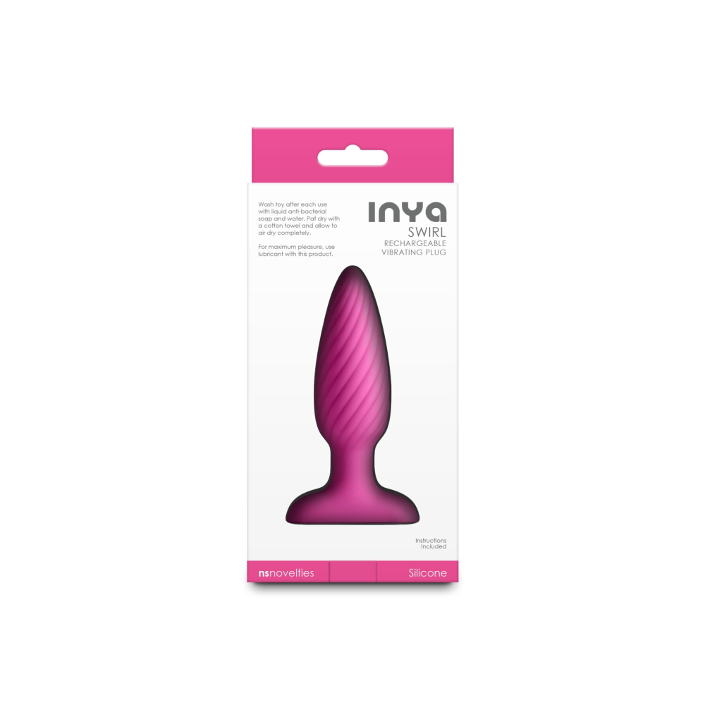 Анальная пробка с вибрацией NS Novelties INYA - Swirl - Pink