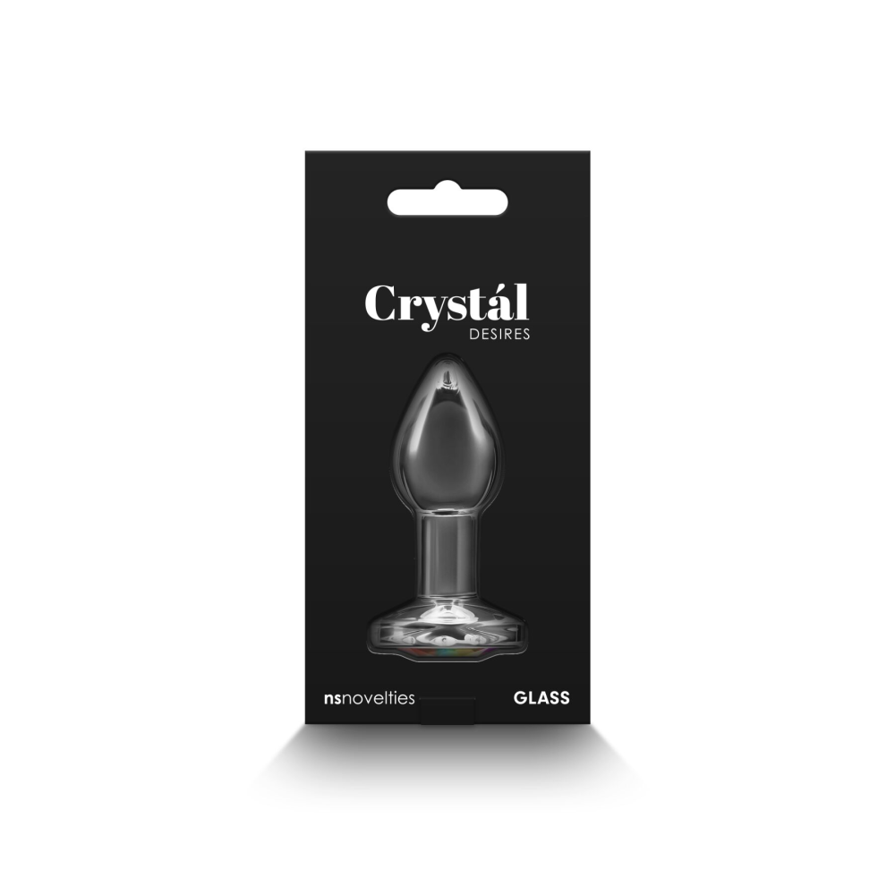 Стеклянная анальная пробка NS Novelties Crystal - Desires - Rainbow Gem - Small