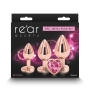 Набор анальных пробок NS Novelties Rear Assets - Trainer Kit - Rose Gold - Pink Heart