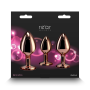 Набор анальных пробок NS Novelties Rear Assets - Trainer Kit - Rose Gold - Pink Heart