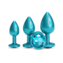 Набор анальных пробок NS Novelties Rear Assets - Trainer Kit - Iridescent Teal - Teal Gem