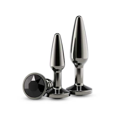 Набор анальных пробок NS Novelties Rear Assets - Tapered Trainer Kit - Gunmetal - Black