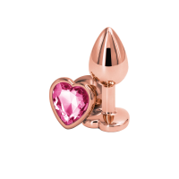 Анальная пробка NS Novelties Rear Assets - Rose Gold Heart - Small - Pink