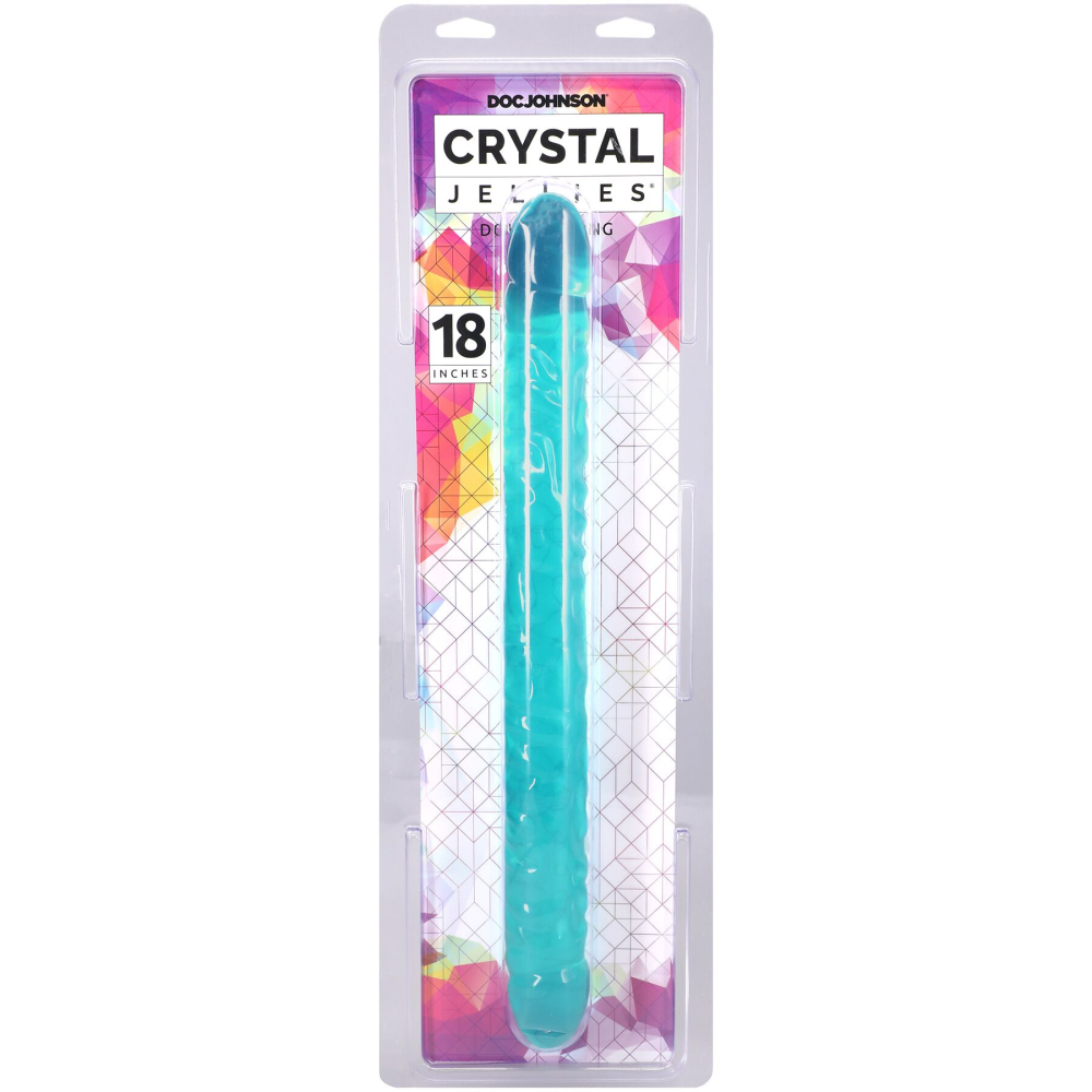 Фаллоимитатор двусторонний Doc Johnson Crystal Jellies Double Dong