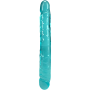 Фаллоимитатор двусторонний Doc Johnson Crystal Jellies 12" Jr. Double Dong Teal