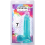 Фаллоимитатор Doc Johnson Crystal Jellies - 7 Inch Realistic Cock with Balls - Teal