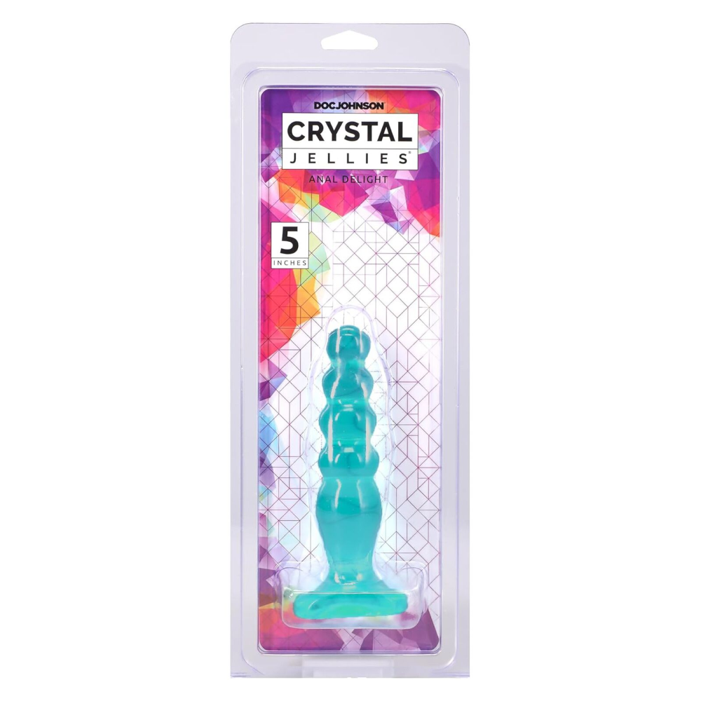 Дилдо Doc Johnson Crystal Jellies - Anal Delight - 5 Inch - Teal