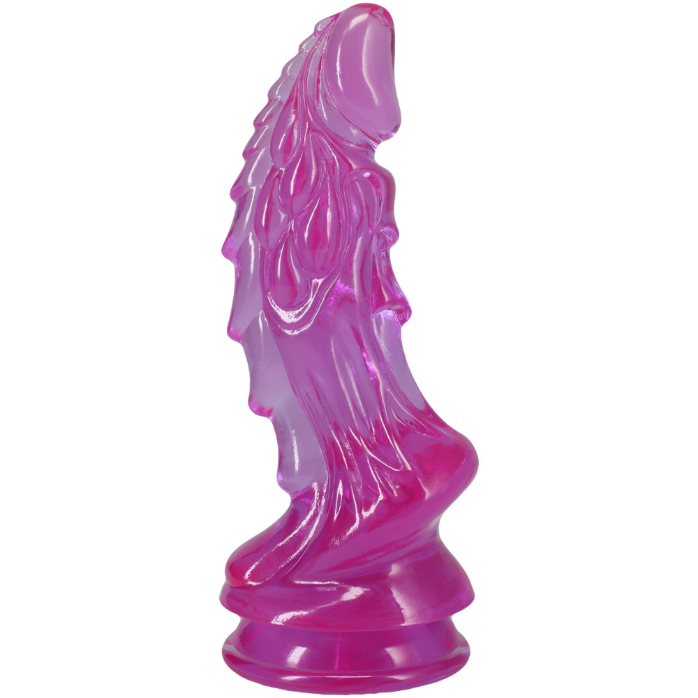 Фэнтезийный фаллоимитатор Doc Johnson Crystal Jellies - Invader Dong 8.5 Inch - Purple