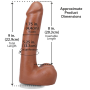 Фаллоимитатор Doc Johnson The Realistic Cock ULTRASKYN - 9 Inch with Balls Caramel