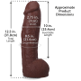 Фаллоимитатор Doc Johnson The Realistic Cock ULTRASKYN - 12 Inch Hung with Balls Chocolate
